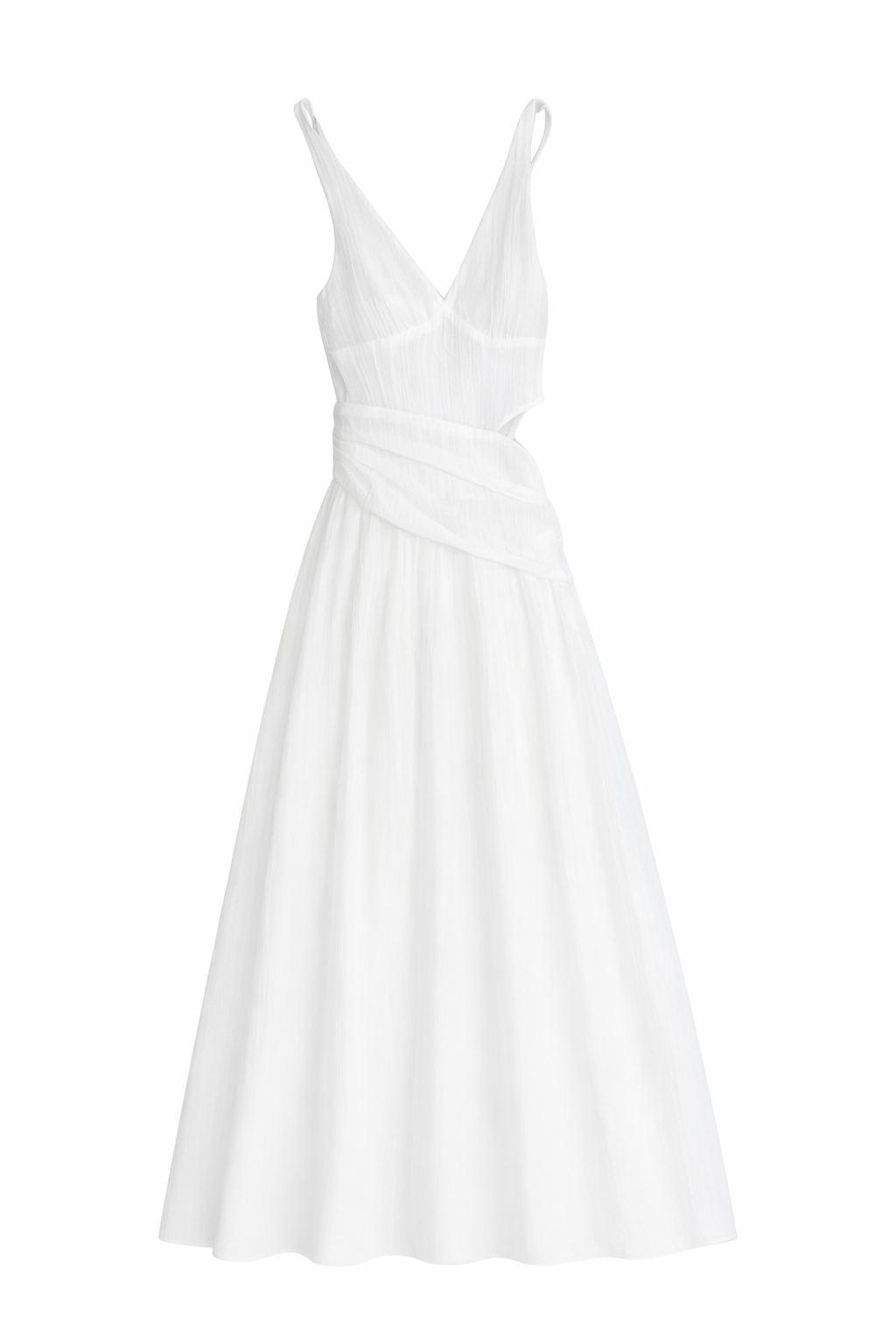 Linen Split Dress with Cut-Out