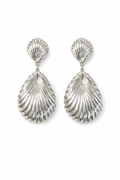 Shell Drop Silver Earrings