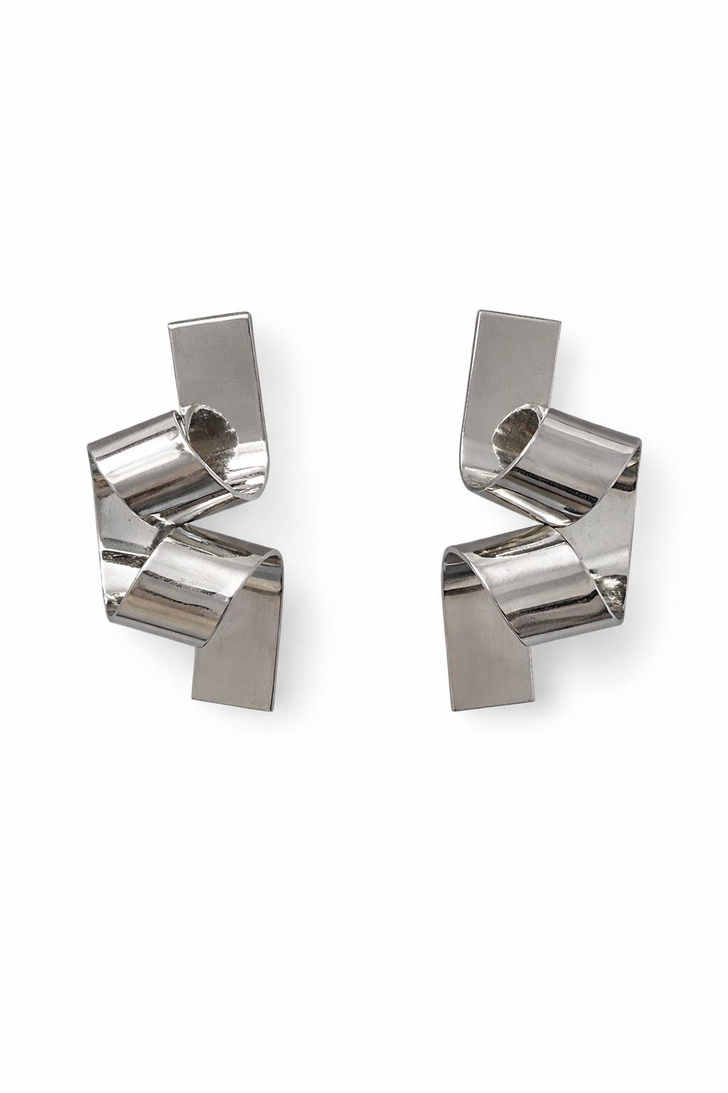 Silver Twist Earrings