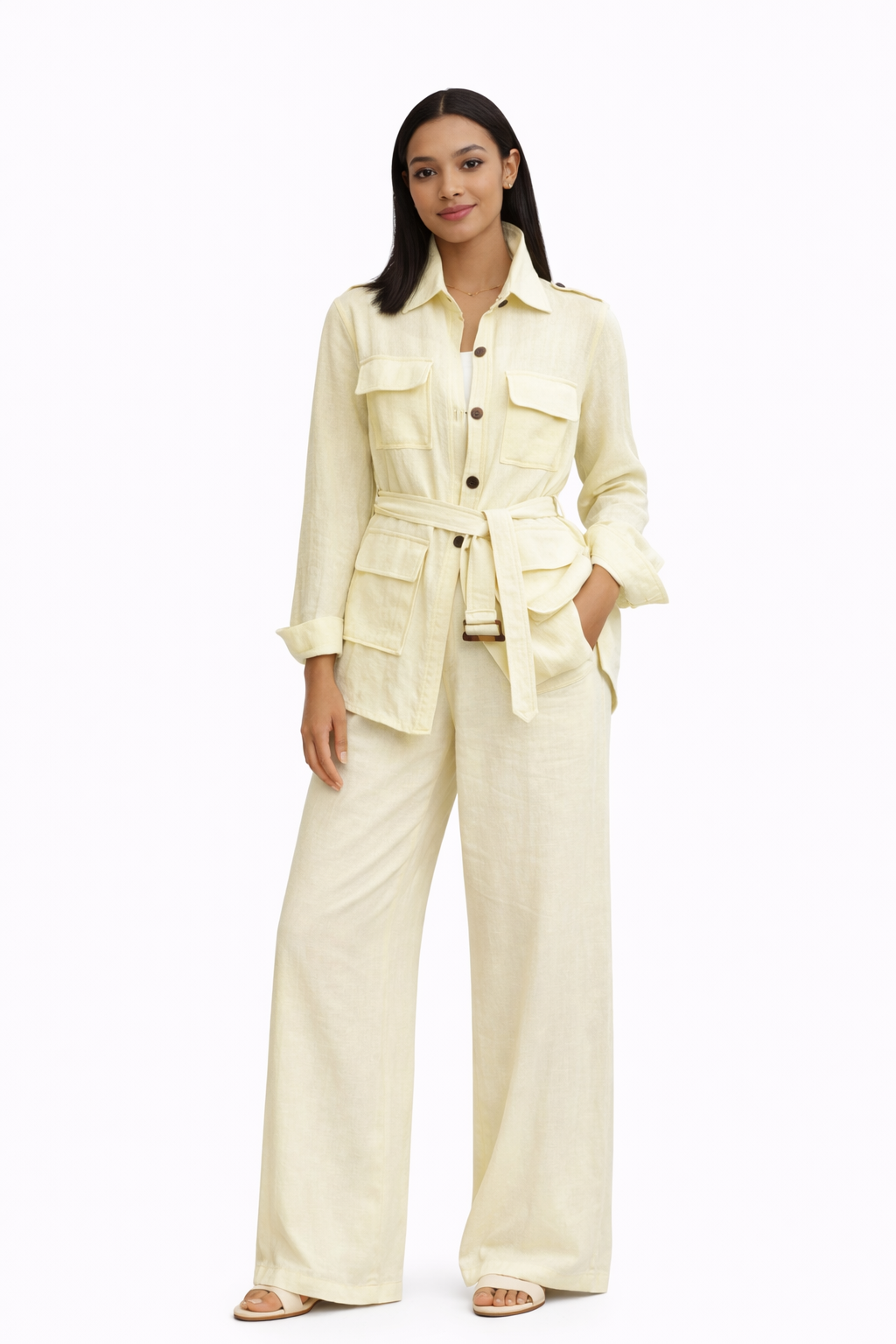 Co-Ord Set of Shirt & Trouser with Pocket Details