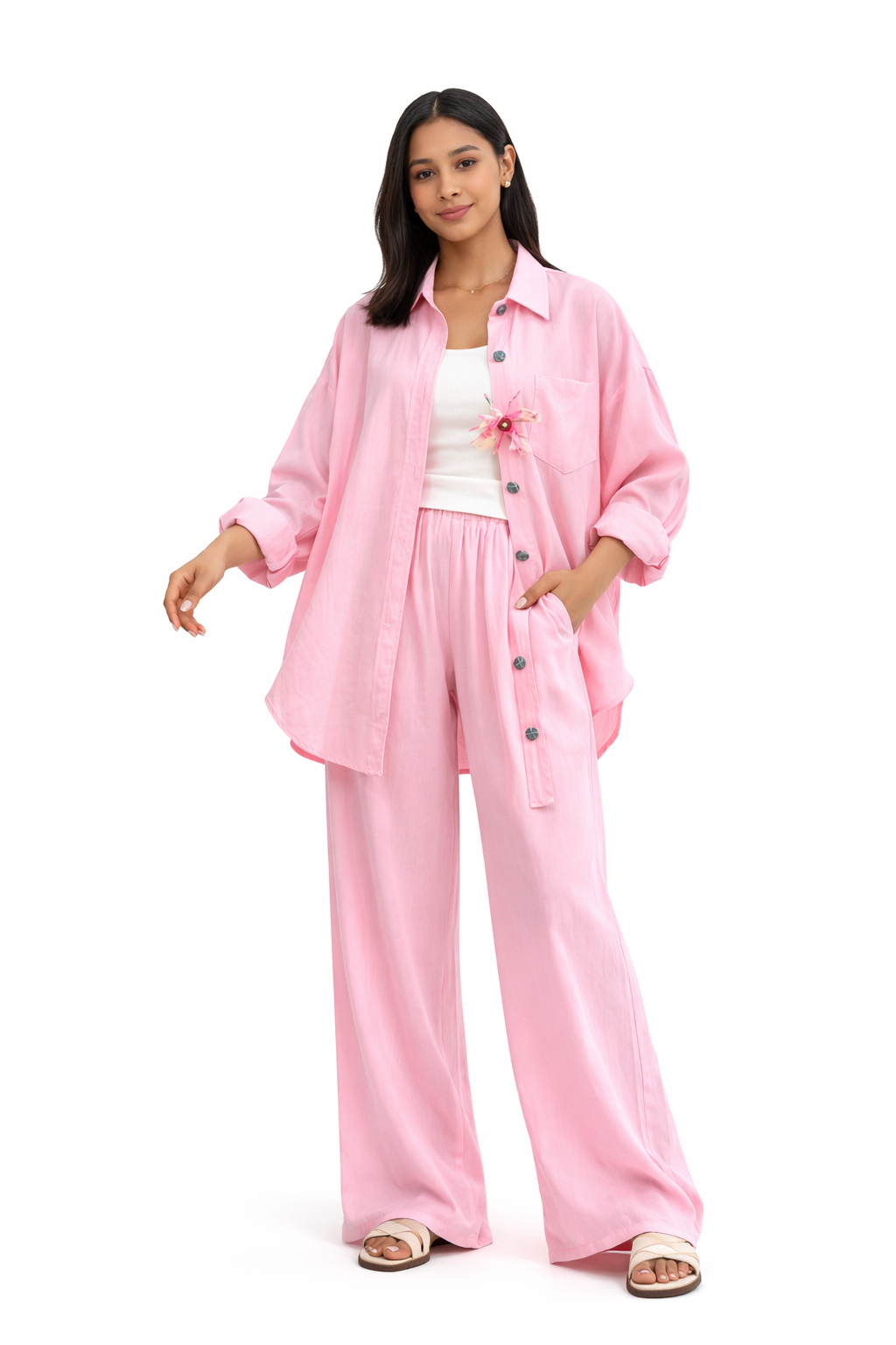 Co-Ord Set of Shirt & Trouser with Details