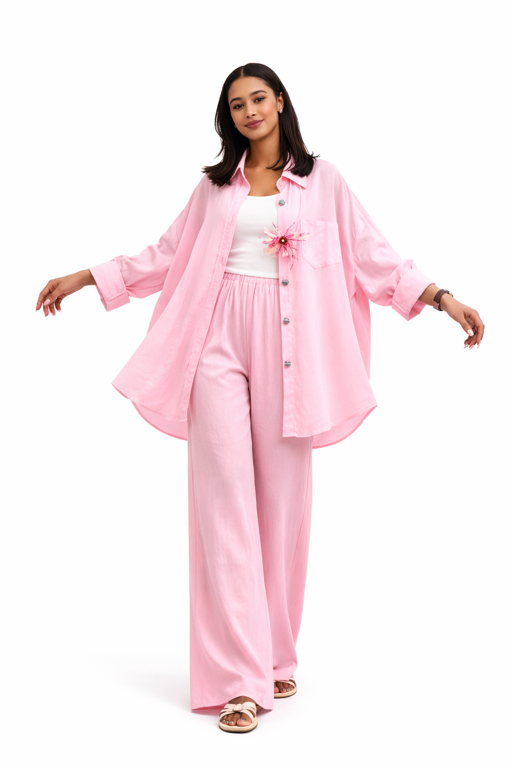 Co-Ord Set of Shirt & Trouser with Details