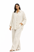 Linen Co-Ord Set of Shirt & Trouser with Stones