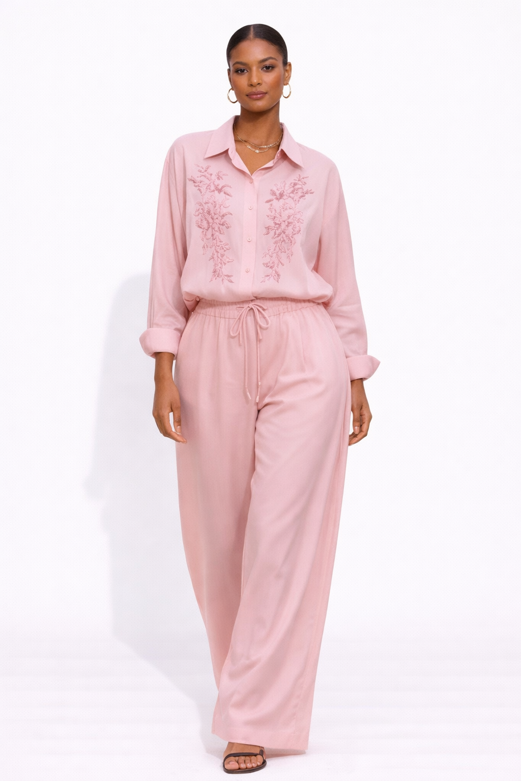 Embroidered Co-Ord Set of Shirt & Trouser