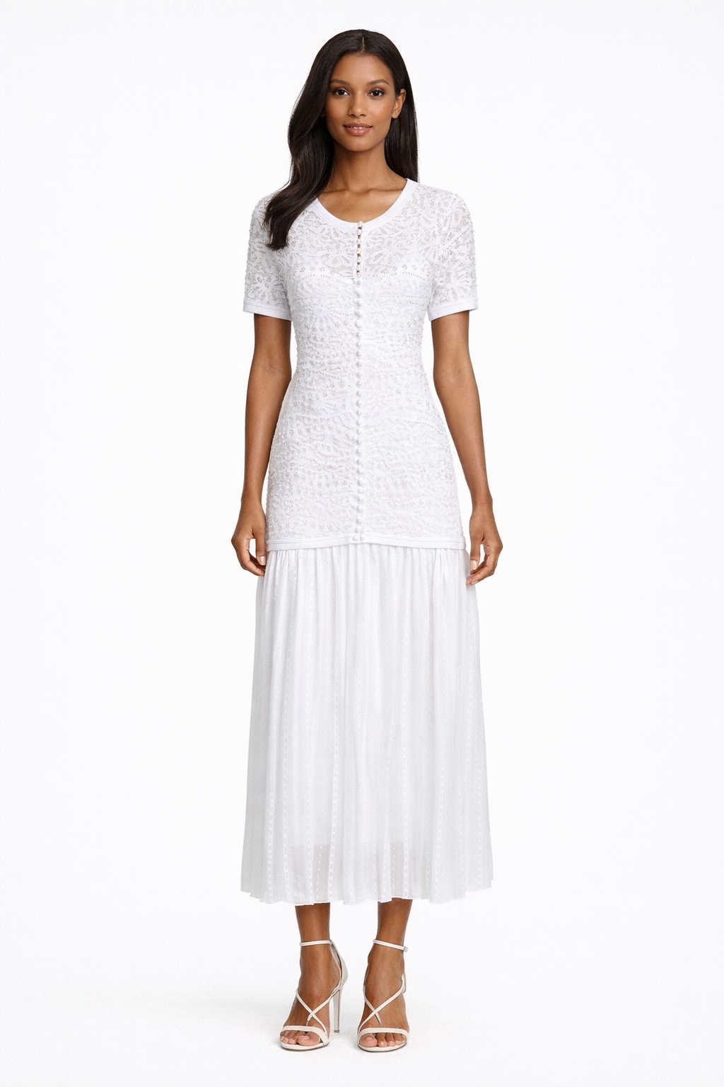 Lace Detail Midi Dress