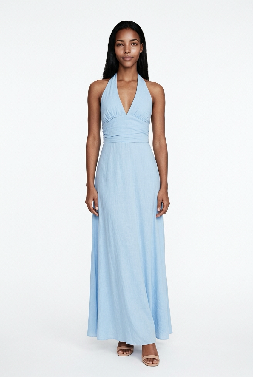 Halter Neck Maxi Dress