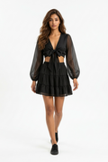 Co-Ord Set of Crop Top & Ruffle Skirt