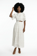 Embroidered Co-Ord Set of Crop Top & Skirt