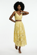 Embroidered Co-Ord Set of Crop Top & Skirt