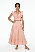Embroidered Co-Ord Set of Crop Top & Skirt