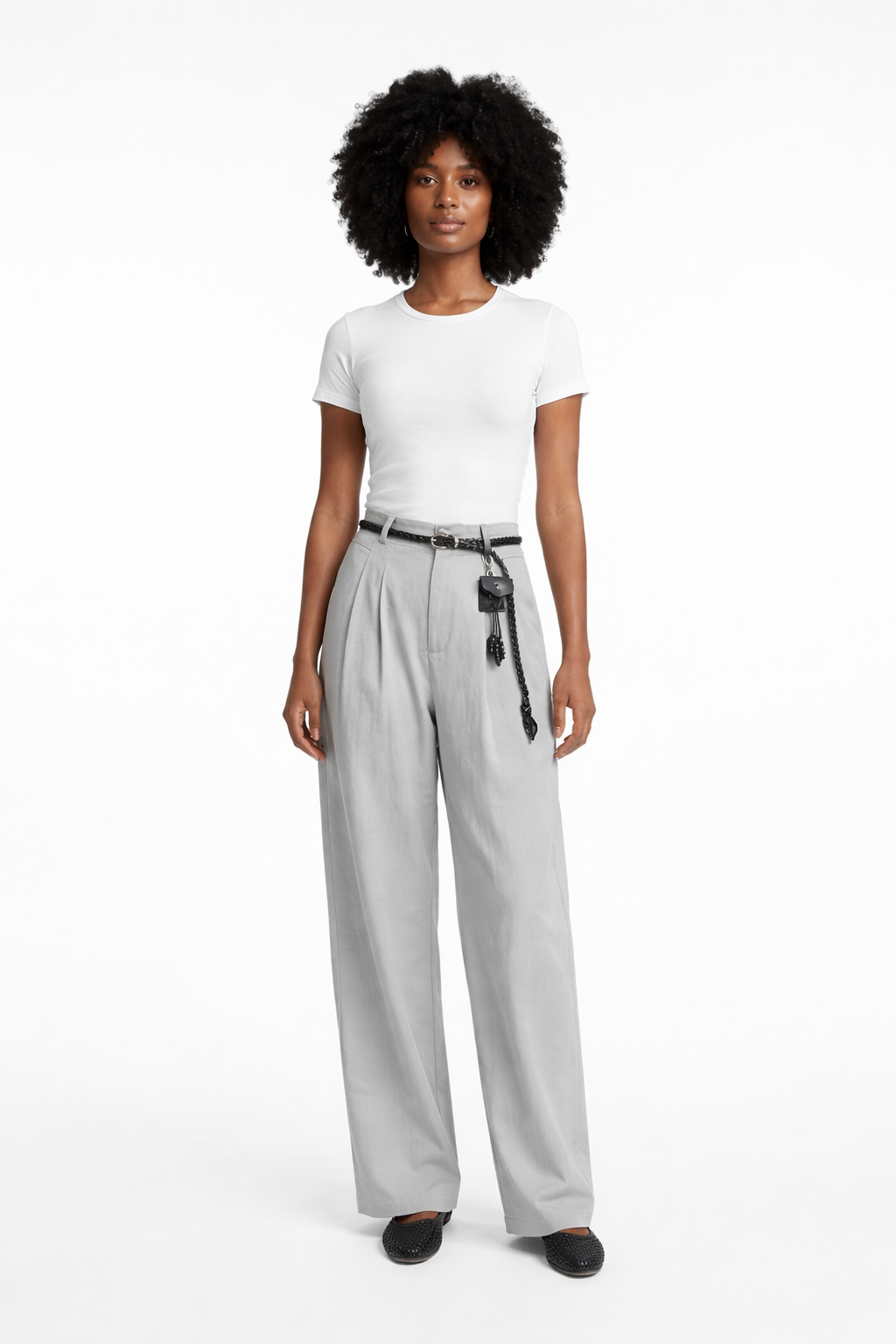Double Pleated Straight Cut Trouser