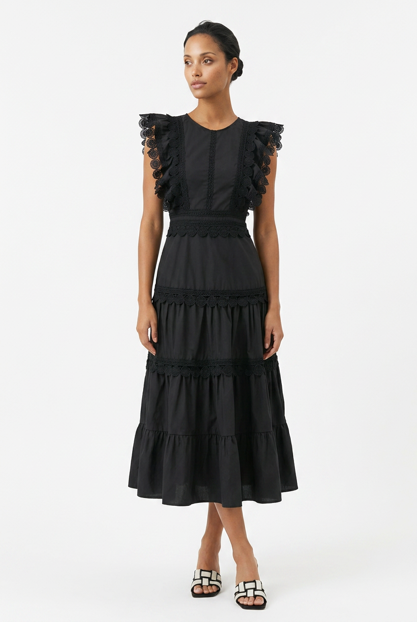 Ruffle Sleeve Dress
