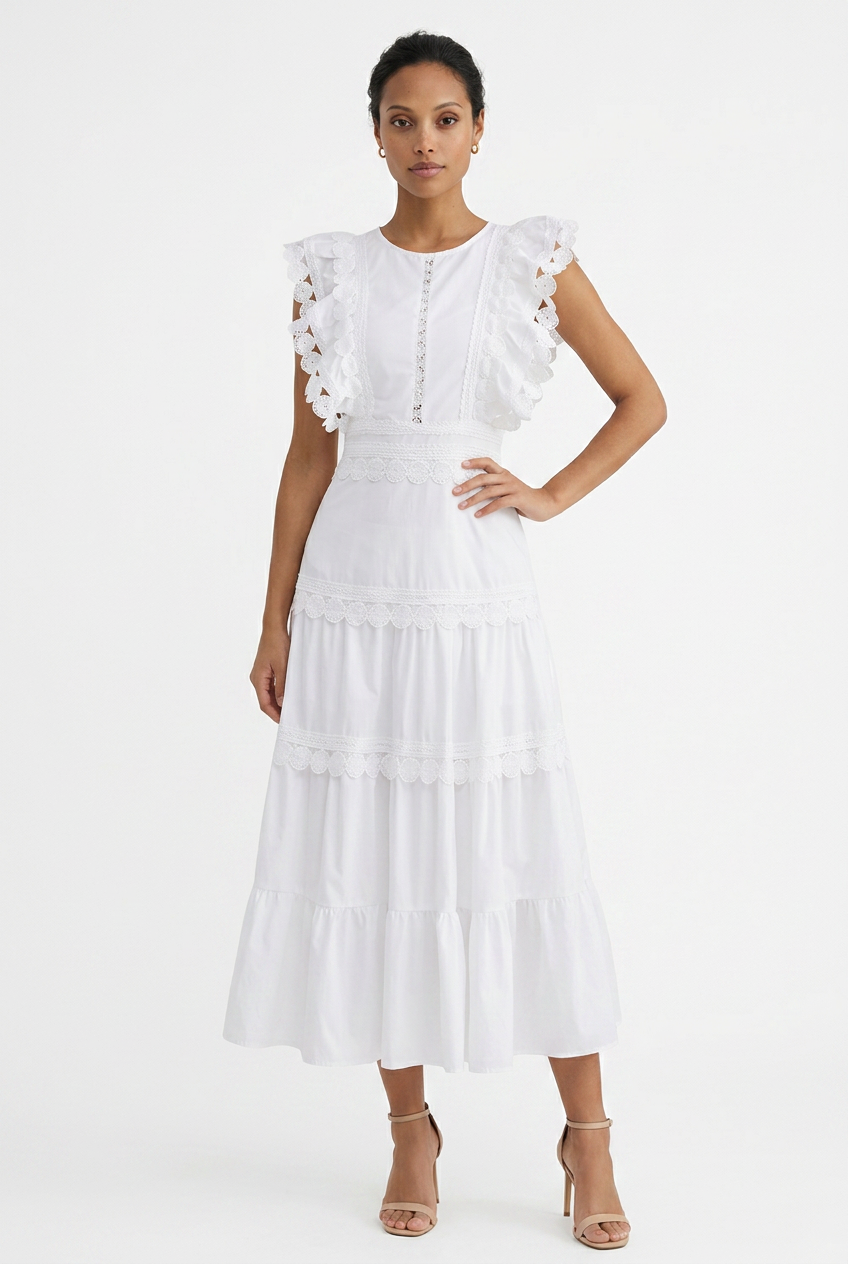 Ruffle Sleeve Dress