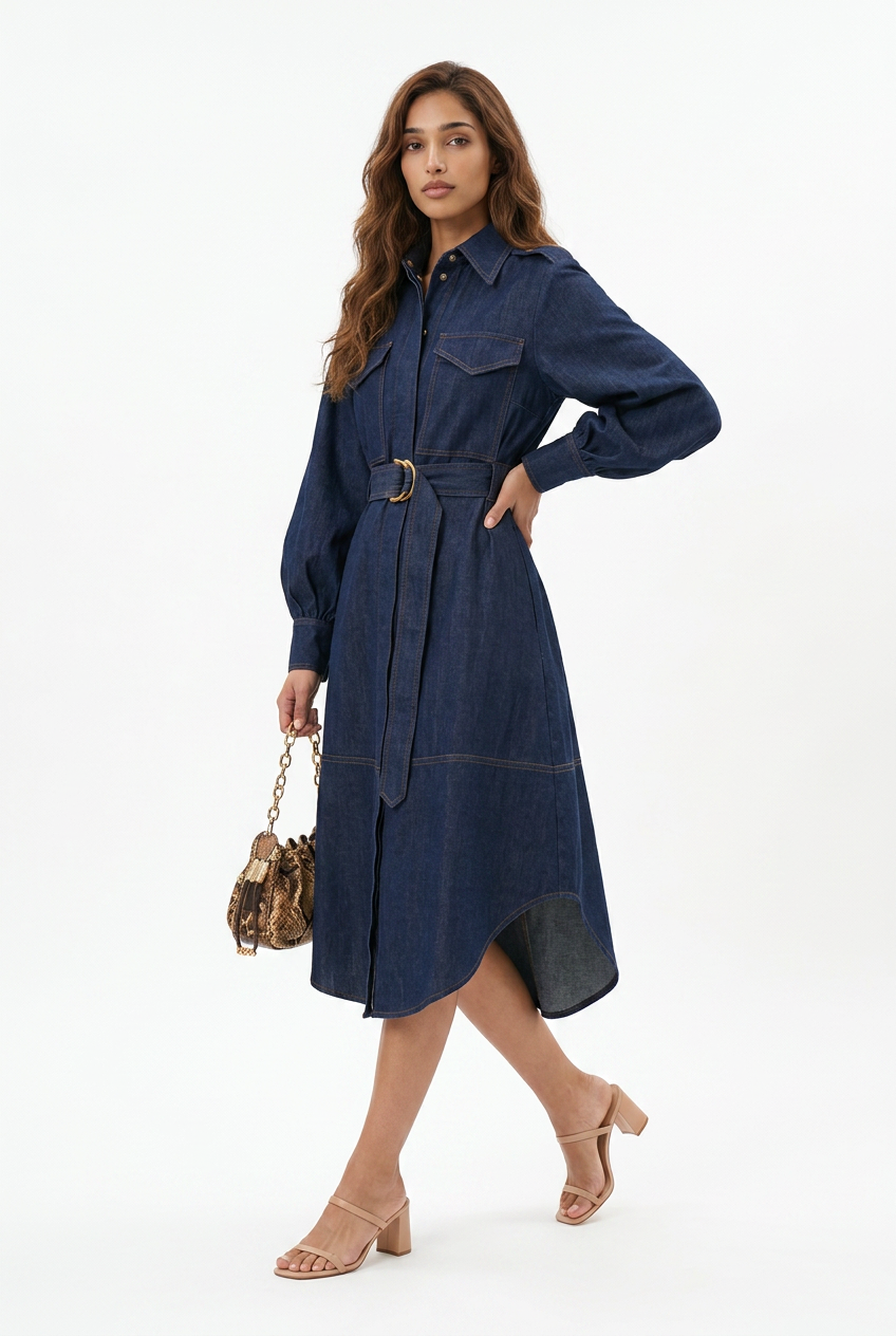 Denim Midi Dress