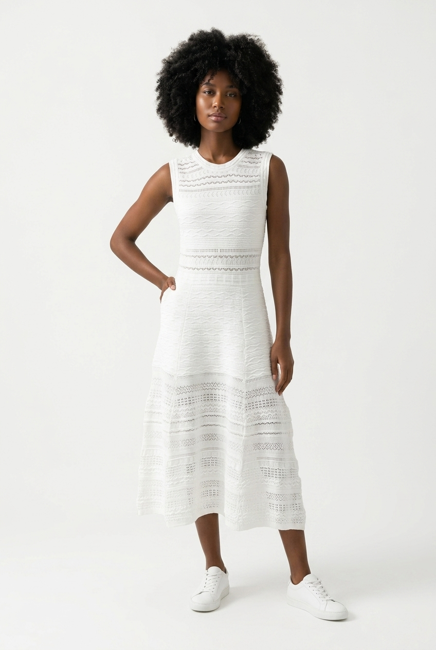 Lace Detail Midi Dress