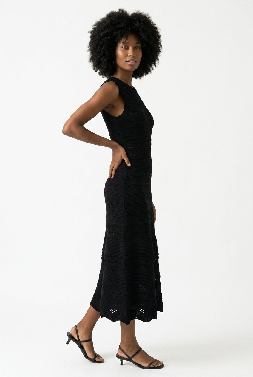 Lace Detail Midi Dress