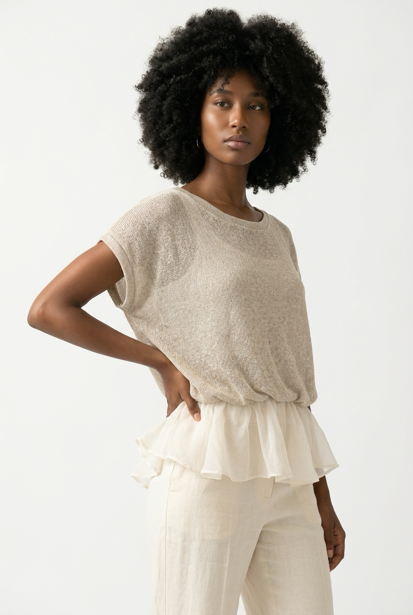 Peplum Knit Top