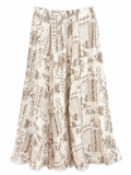 Printed Flowy Skirt