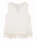 Linen Fringe Top
