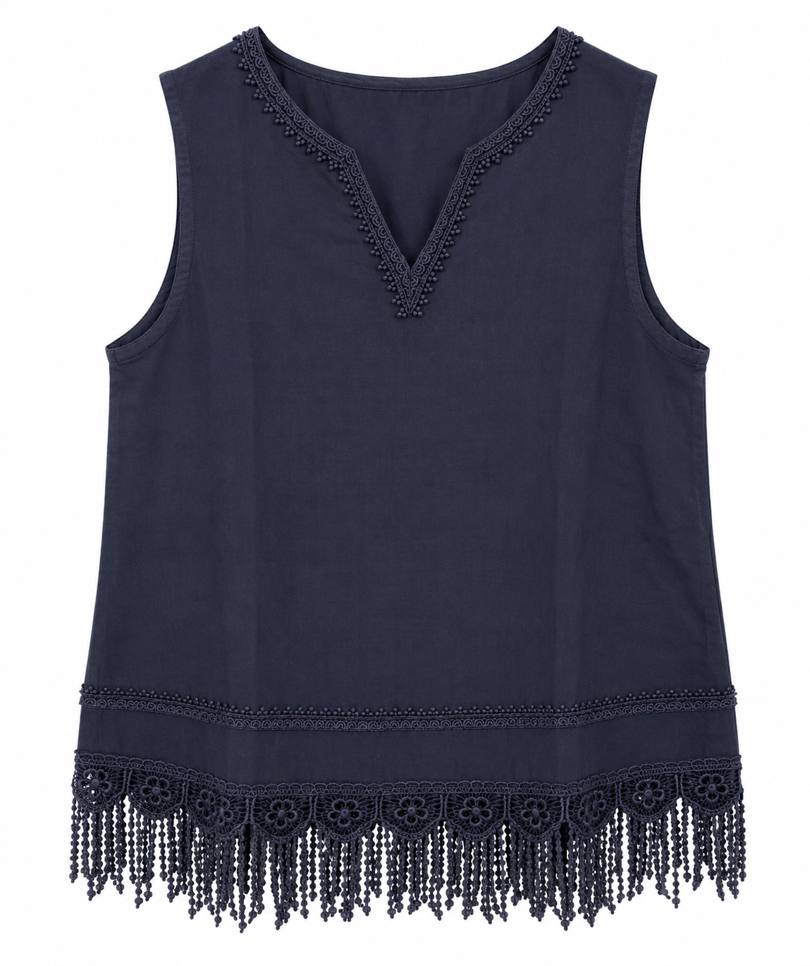Linen Fringe Top