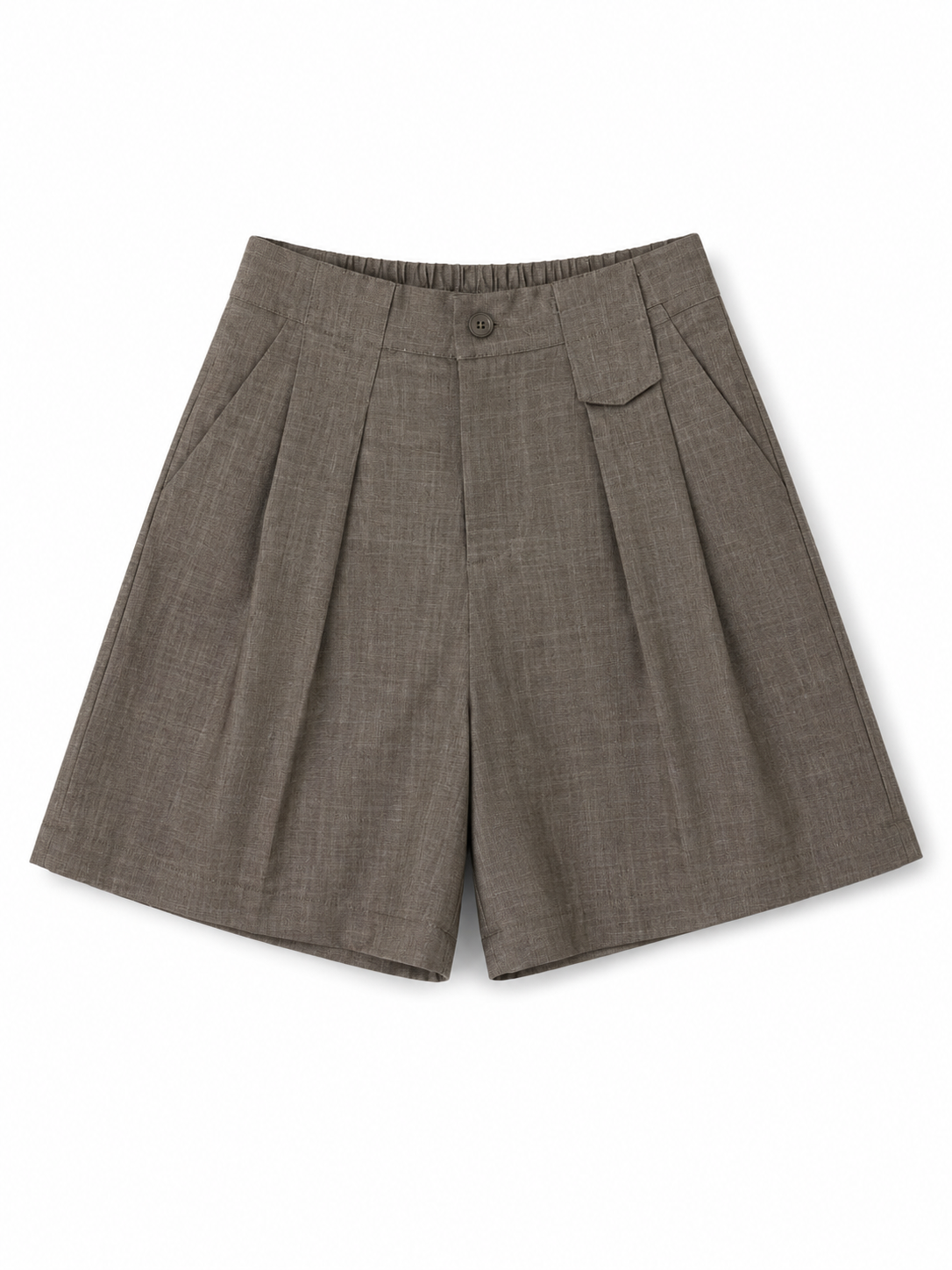 Pleated Linen Short