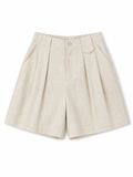 Pleated Linen Short