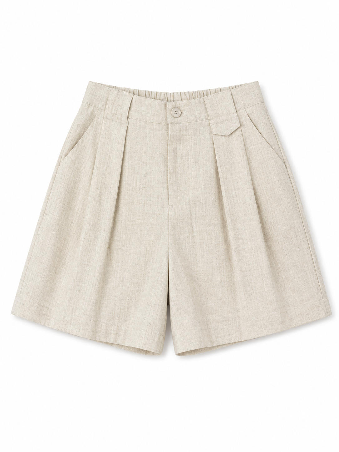 Pleated Linen Short