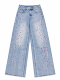 Paint Splash Wide Leg Jeans