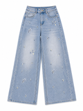 Blue Bloom Wide Leg Jeans