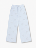 Bow Crystal Denim Jeans