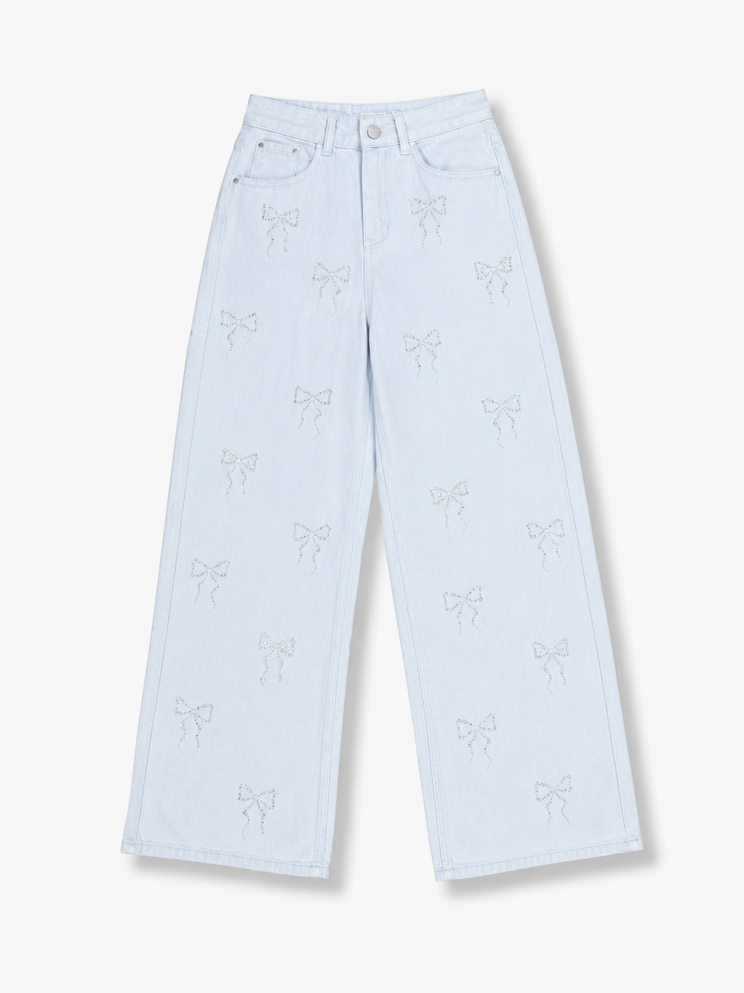 Bow Crystal Denim Jeans