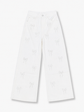 Bow Crystal Denim Jeans
