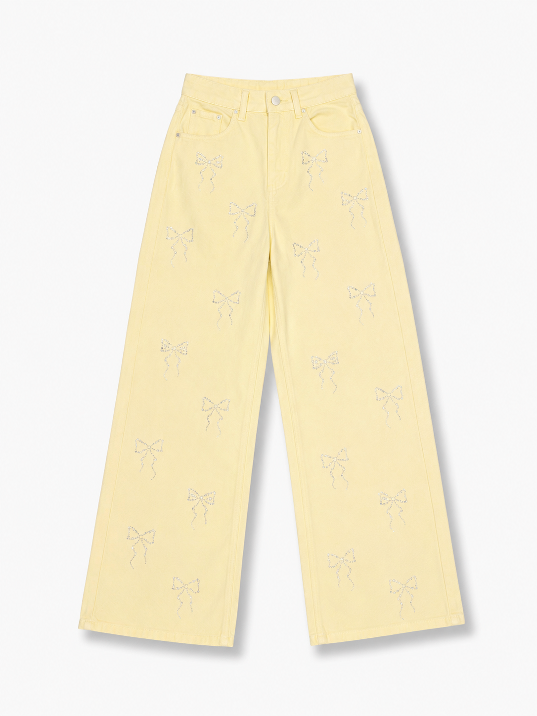 Bow Crystal Denim Jeans