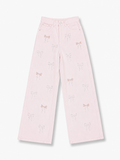 Bow Crystal Denim Jeans