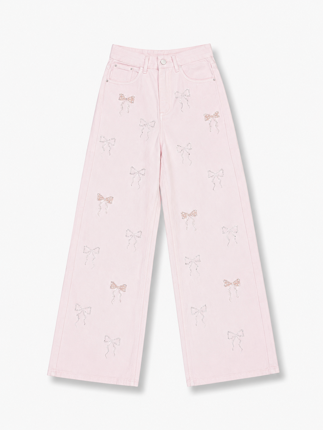 Bow Crystal Denim Jeans