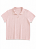 Pearl Collar Knit Top