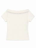 Pearl Glow Off-Shoulder Top