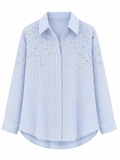 Pearl Stripe Oversized Shirt