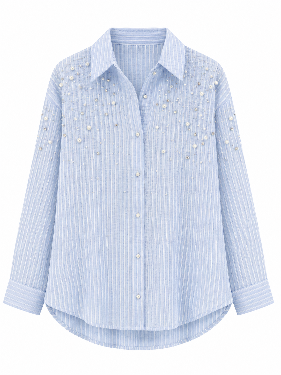 Pearl Stripe Oversized Shirt