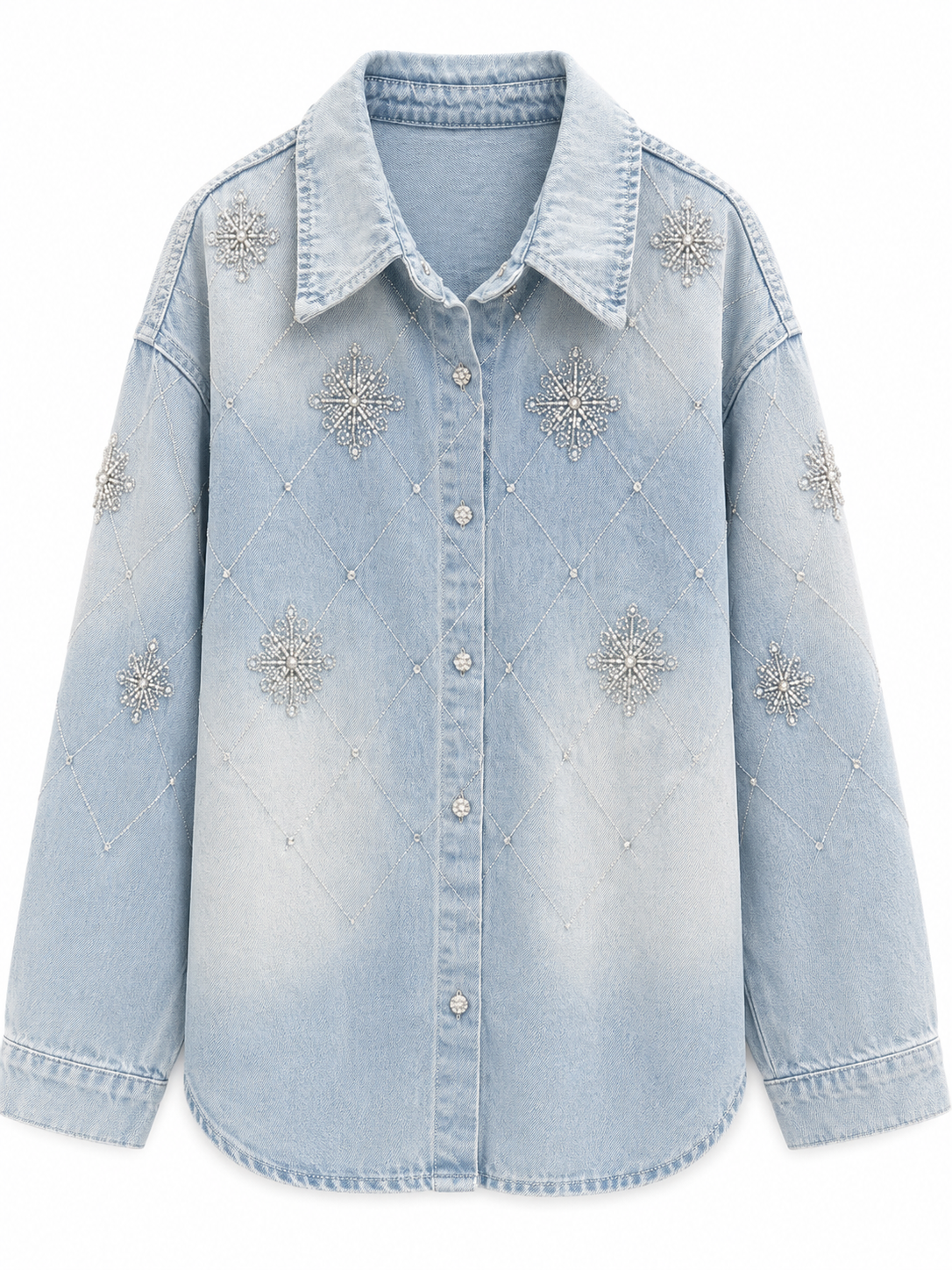 Crystal Quilt Denim Shirt