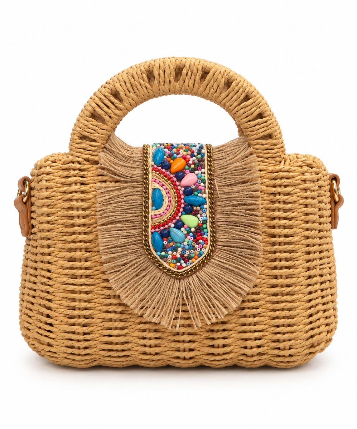 Beaded Raffia Bag