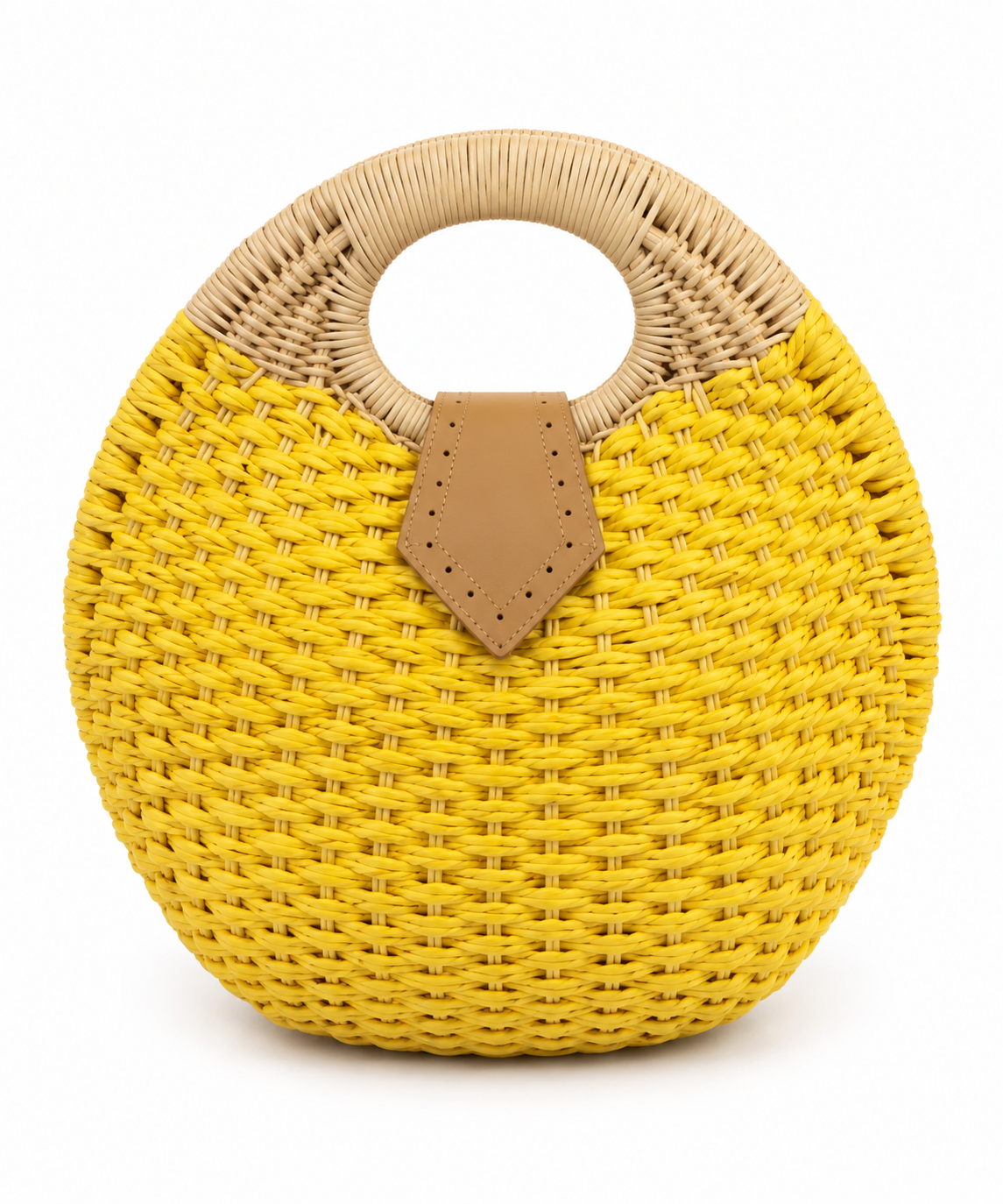 Raffia Round Handbag