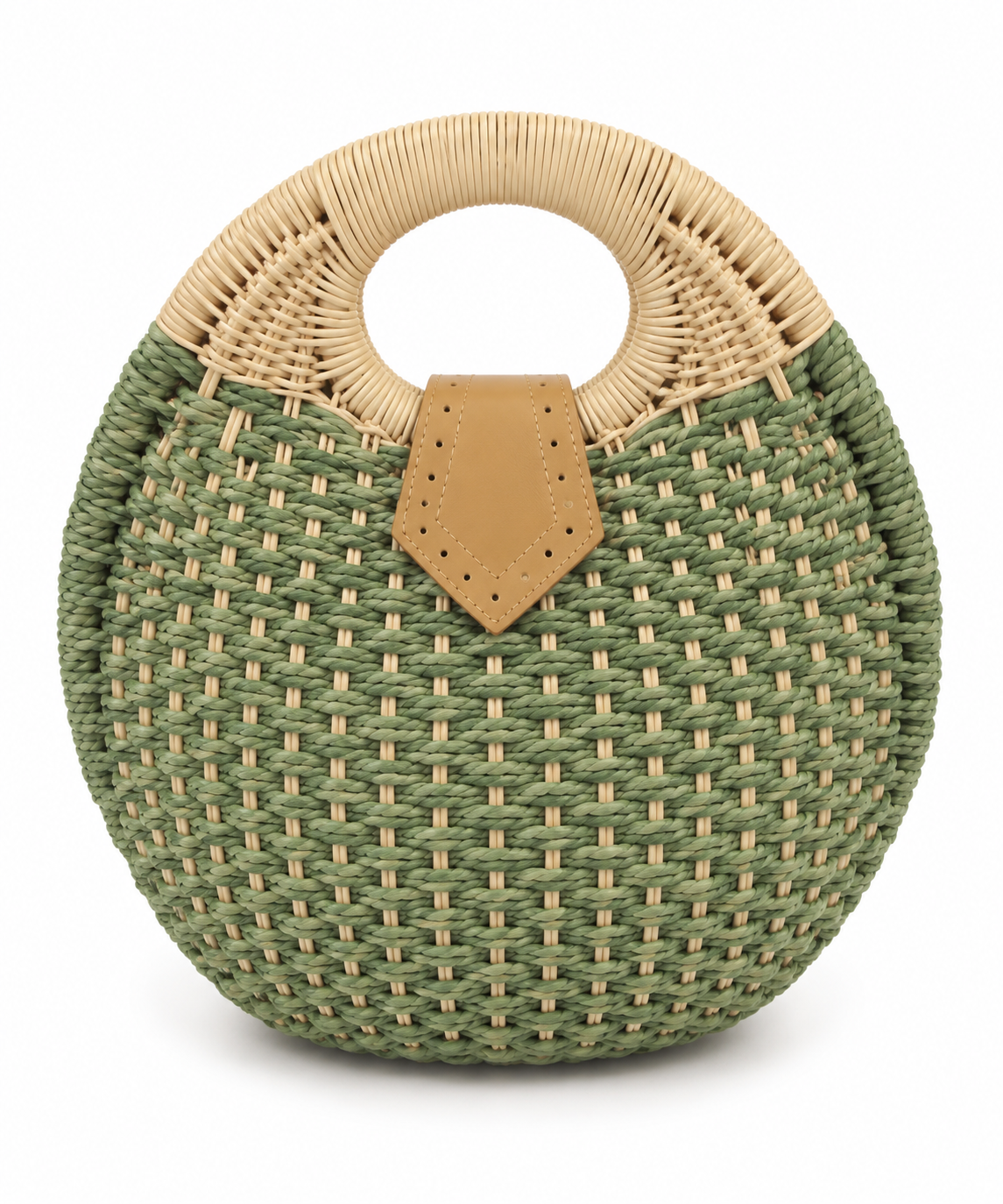 Raffia Round Handbag