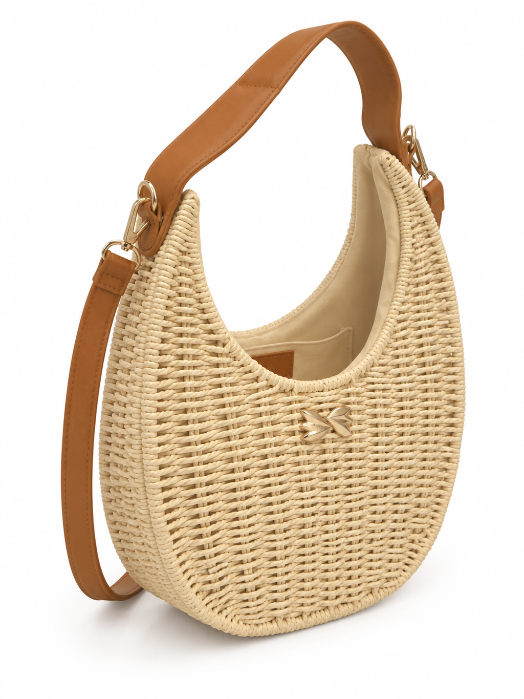 Raffia Crescent Shoulder bag