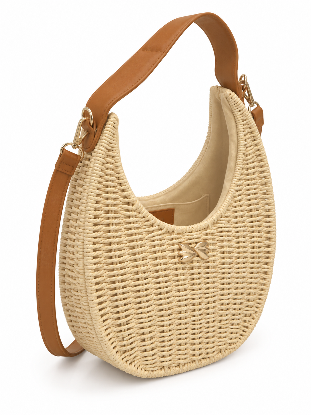 Raffia Crescent Shoulder bag