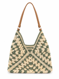 Raffia Crochet Shoulder Bag