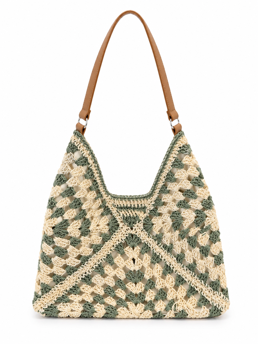 Raffia Crochet Shoulder Bag