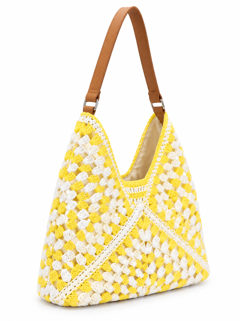 Raffia Crochet Shoulder Bag