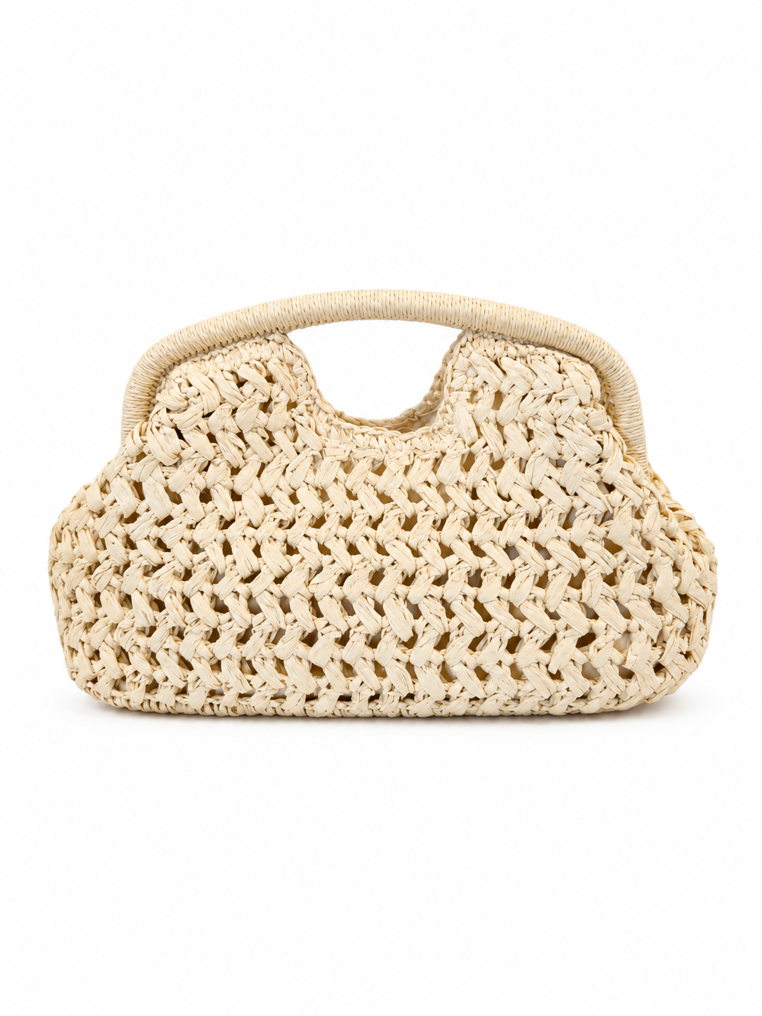 Natural Woven Raffia Handbag