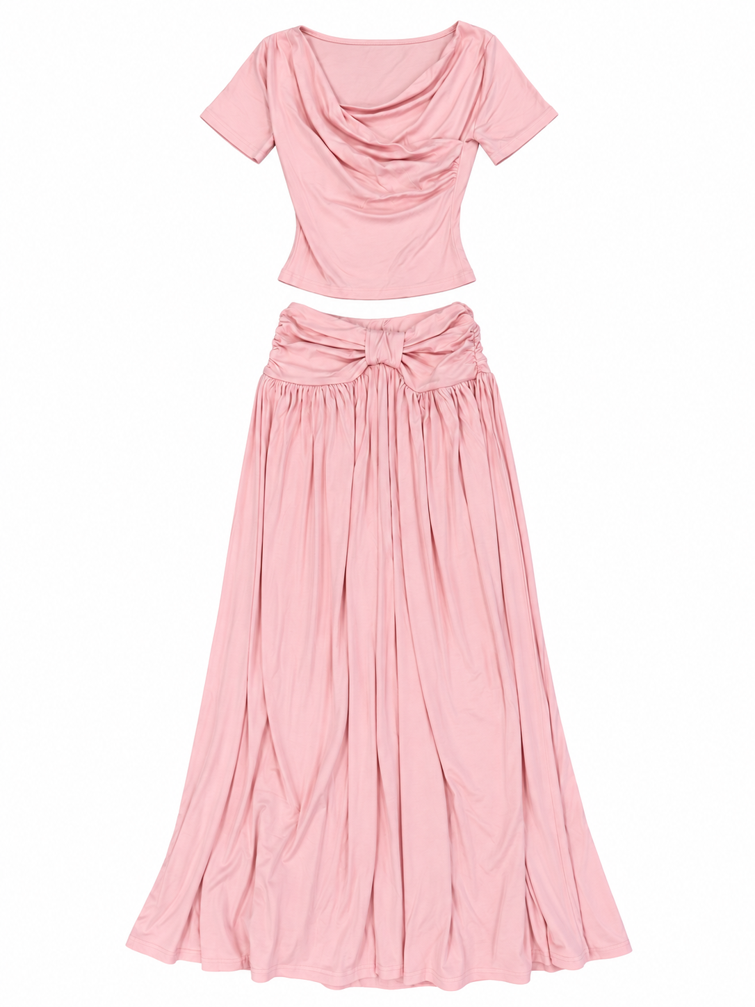 Co-Ord Set of Cotton Top & Skirt